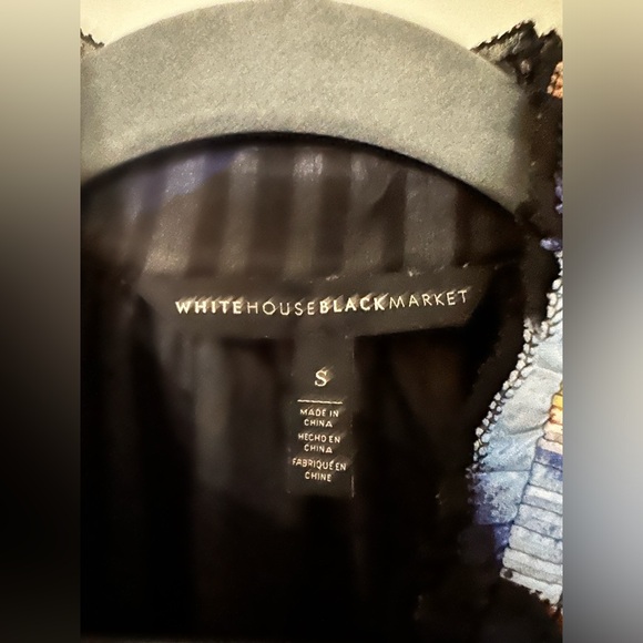 Pleated Lined Abstract Print Blouse Size S - Picture 4 of 5